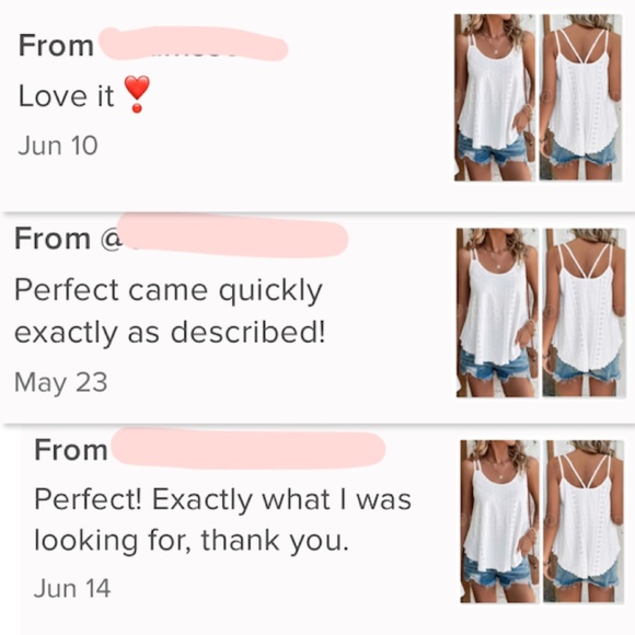 White Eyelet Loose Fit Tank Top Double Strap Round Boat Neck Stretchy - Picture 9 of 10